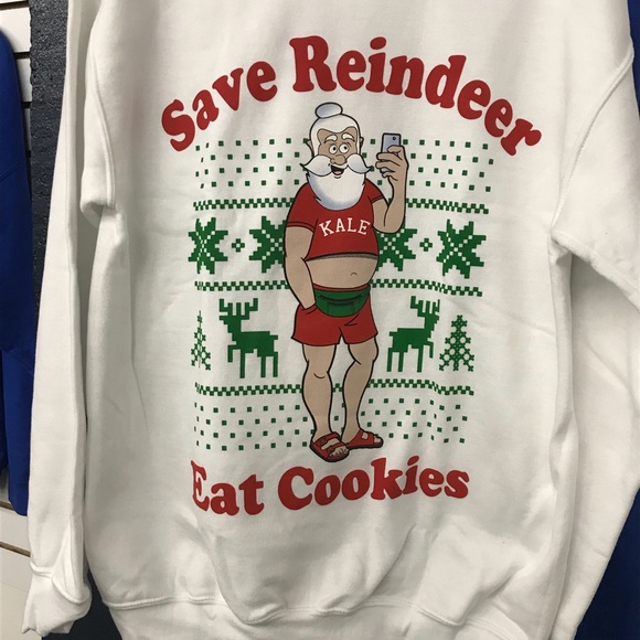 1 LEFT! Gildan Xmas sweatshirt . White. Small. NIB - Picture 2 of 7